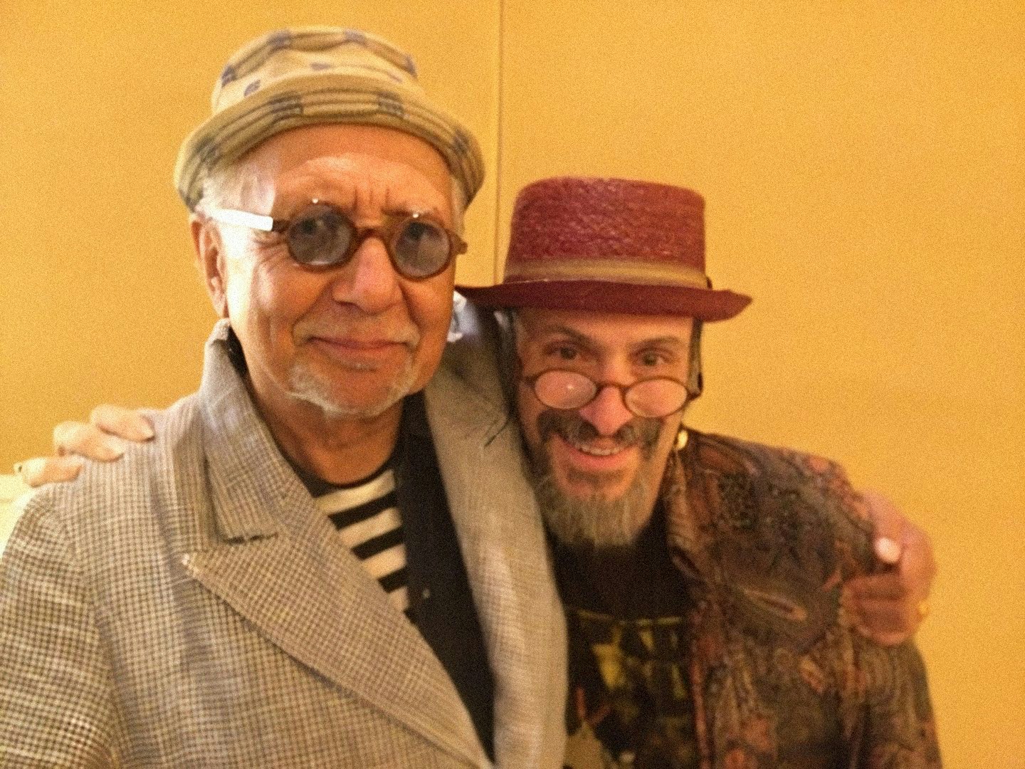 Author John Kruth (right) with saxophonist Charles Lloyd. Photo courtesy of the author.